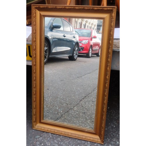 233 - 20th century gilt framed wall mirror. Approx. 75cms H x 46cms W