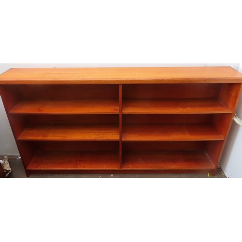 253 - Set of 20th century open bookshelves. Approx. 88cms H x 154cms W x 21cms D