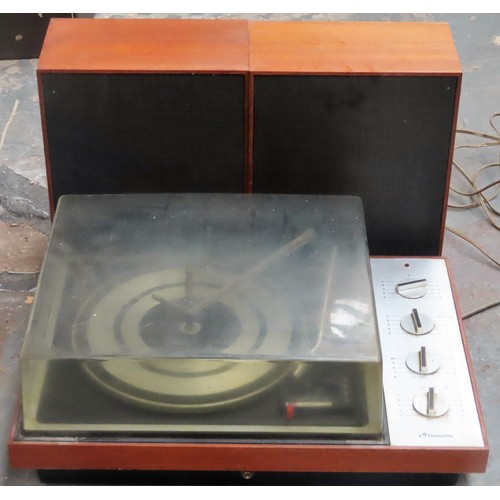 89 - Mid 20th century Dansette record player with speakers