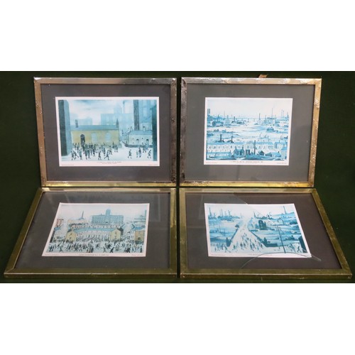 206 - Set of four L.S Lowry framed polychrome prints. Approx. 20cms x 28cms