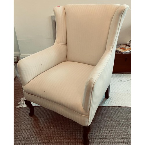 204 - EARLY 20th CENTURY SMALL WING ARMCHAIR