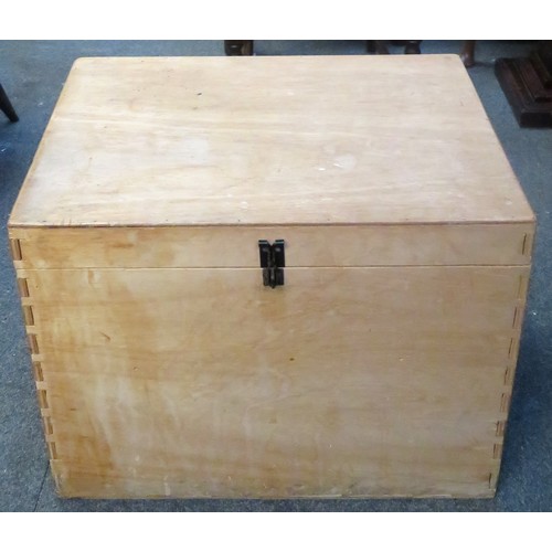 123 - 20th century pine storage box. Approx. 47cm H x 61cm W x 46cm D