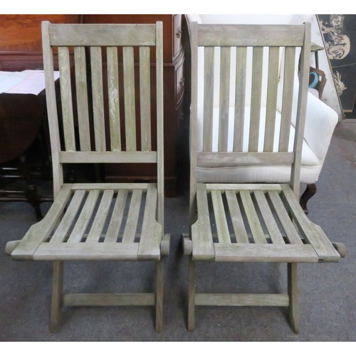 190 - Pair of 20th century folding garden chairs. Approx. 95cm H x 45cm W x 41cm D