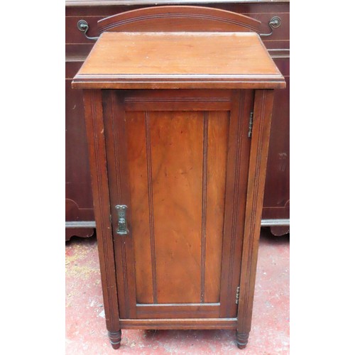 159 - Early 20th century mahogany single door pot cupboard. Approx. 81cm H x 39.5cm W x 36.5cm D