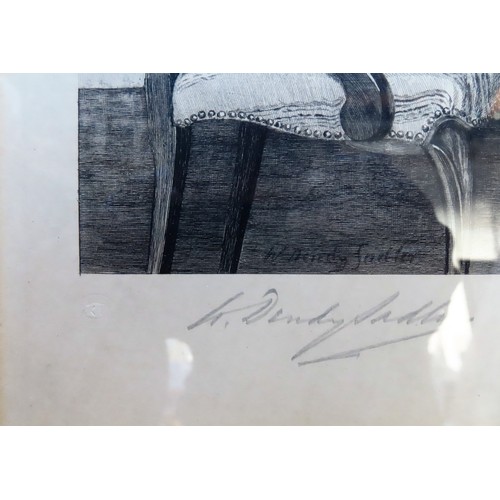 293 - W. Dandy Sadler pencil signed monochrome etching, etched and signed by Charles H. Boucher. Approx. 3... 