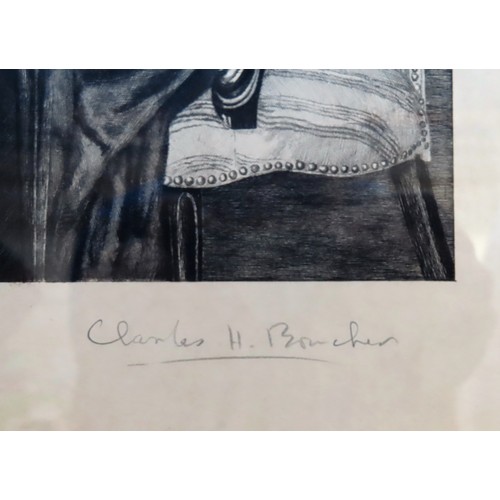 293 - W. Dandy Sadler pencil signed monochrome etching, etched and signed by Charles H. Boucher. Approx. 3... 