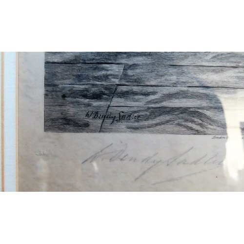 290 - W. Dandy Sadler pencil signed monochrome etching, etched and signed by Charles H. Boucher. Approx. 4... 