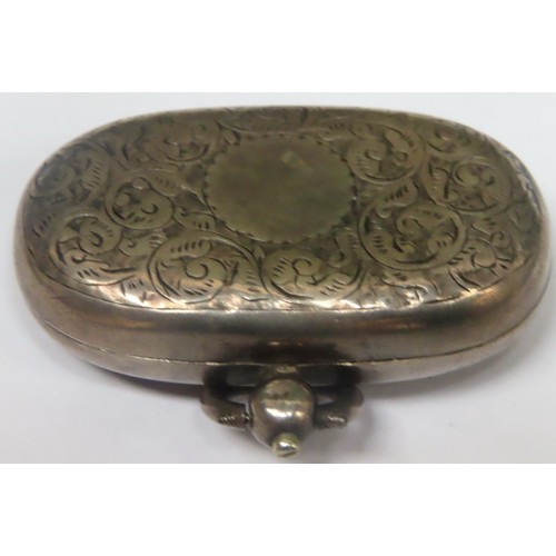 229 - Hallmarked silver double sovereign case, with hinged cover, Birmingham assay. Approx. 25.6g