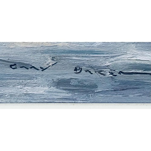 207A - INDISTINCT, OIL ON CANVAS- SAILING AND AT ANCHOR IN THE HARBOUR, SIGNED LOWER RIGHT, APPROXIMATELY 4... 