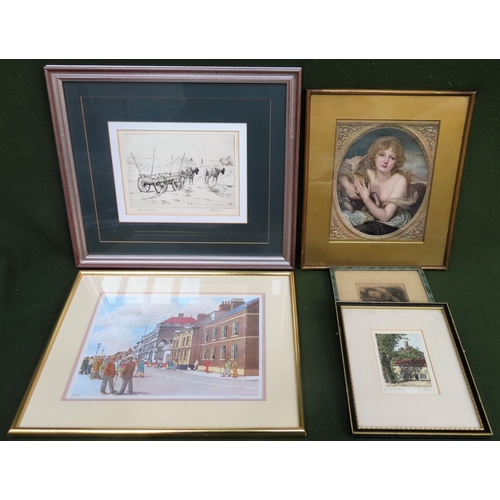 109 - Quantity of various pencil signed prints, plus others