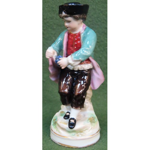 116 - 18th century Rotberg German hand painted ceramic figure. Approx. 12cms H