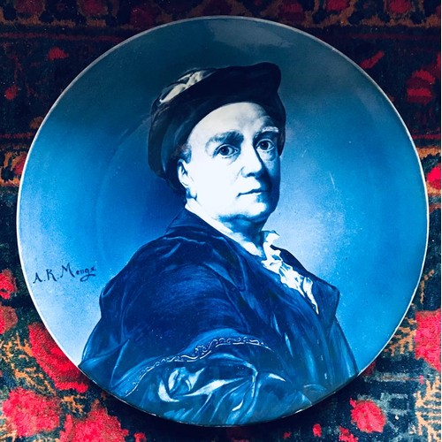 104 - FINE CERAMIC PLAQUE BY VILLEROY & BOCH, INSCRIBED IN GLAZE A R MENGS (ANTON RAPHAEL MENGS), APPROXIM... 