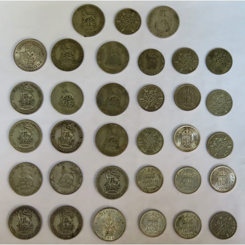 271 - Parcel of various silver coinage Inc. 1837 Victorian coin, Shillings and sixpences, etc. Total weigh... 