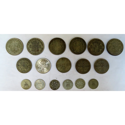 269 - Parcel of silver coinage Inc. Half Crowns, Florins, and sixpences. Total weight Approx. 154.7g