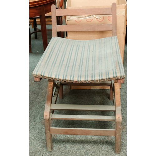 178 - WOODEN ADJUSTABLE CHAIR. APP. 90CM H x 47CM W x 66CM D