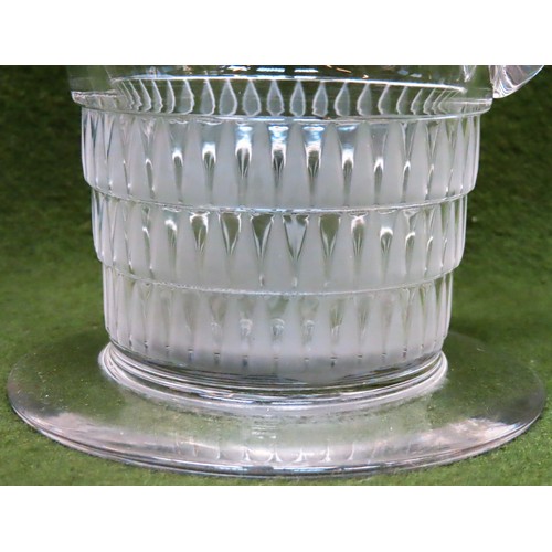 11 - 20th century Lalique clear and frosted glass Lemonade jug with five glasses