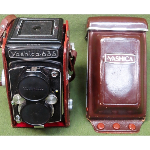 46 - Yashica 635 camera with leather case