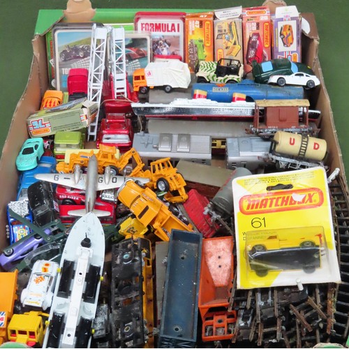 272 - Parcel of various unboxed diecast vehicles and plastic vehicles, O gauge etc