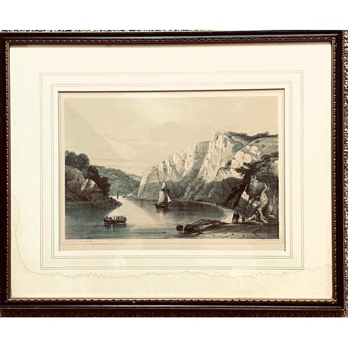 209 - LITHOGRAPH- ST VINCENT'S ROCKS, CLIFTON, APPROXIMATELY 22 x 30cm