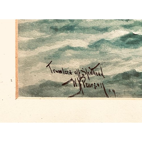 41 - W. F. PEARSON, WATERCOLOUR- 'TRAWLERS OFF SPITHEAD', DATED '09', SIGNED LOWER RIGHT, APPROXIMATELY 2... 