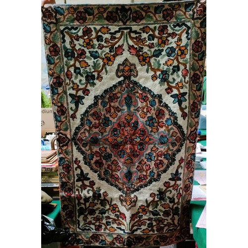 180 - MIDDLE EASTERN CREWEL WORK RUG, APPROX. 120 X 74CM