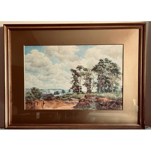 69 - FORSTER ROBSON, WATERCOLOUR- A BREEZY DAY, SIGNED LOWER RIGHT, FRAMED AND GLAZED, APPROXIMATELY 34 x... 