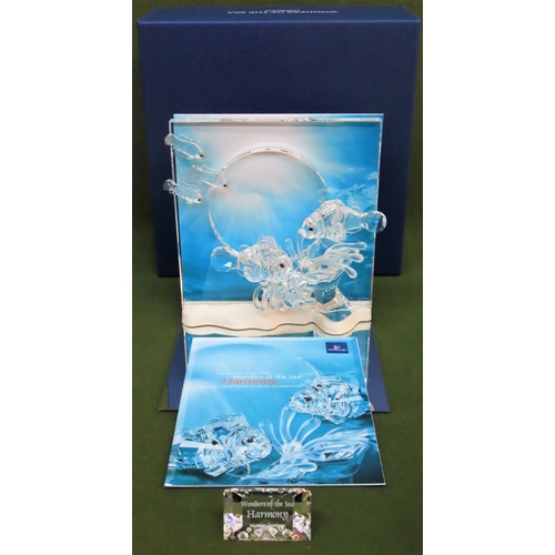 17 - Swarovski Crystal Society Wonders of the Sea 'Harmony' crystal display, with accessories, box and CO... 