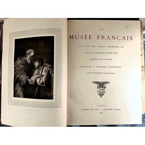 7 - THE MUSEE FRANCAIS BICKERS & SON 1876, 50 FINE ILLUSTRATIONS, FULL MOROCCO LEATHER BINDING