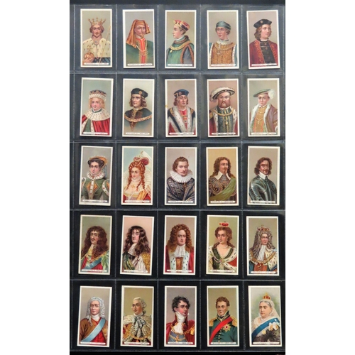 22 - Set of 50 Wills Kings & Queens grey backed trade cards, circa 1898