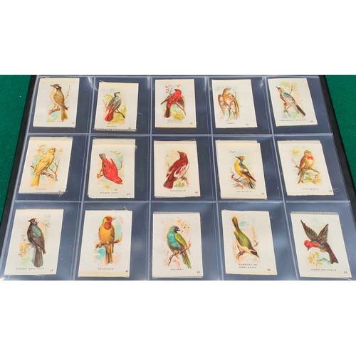 58 - Set of B.A.T Birds on silk cards, with Spanish Writing