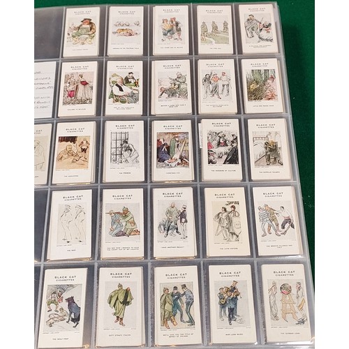 64 - Set of Carreras Famous Soldiers cards, plus set of Carreras War Cartoons cards