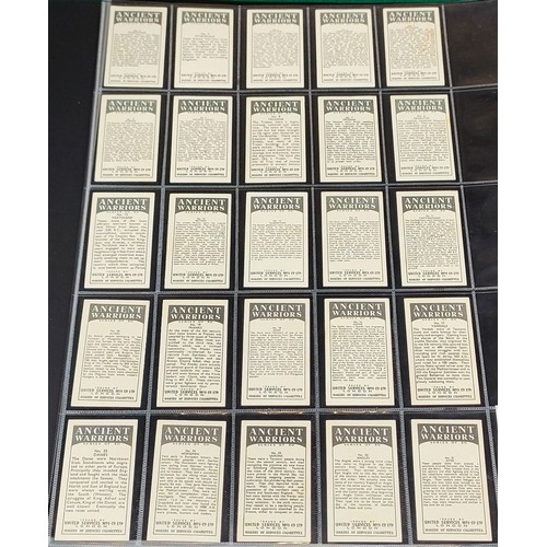 77 - Set of United Services Ancient Warriors cards, plus set of Wills Allied Army Leaders