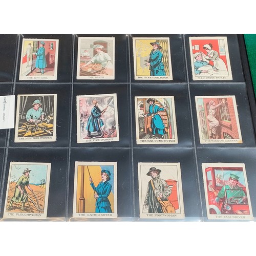 84 - Three trade silk sets including Happy Home, Regimental Badges, and Women on War Work