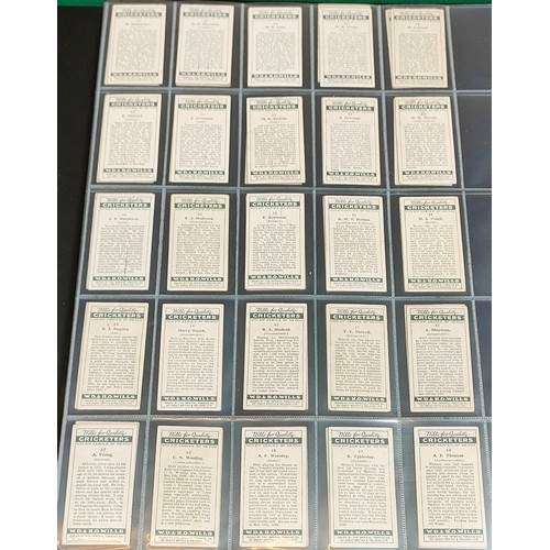 89 - Three sets of Wills cards including Billiards, Cricketers 1928 and Cricketers 2nd series