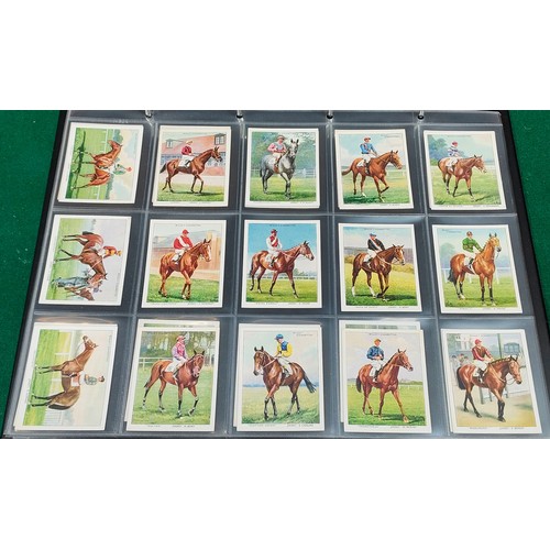 95 - Set of Wills Racehorses and Jockeys 1938 cards, plus Set of Wills Rugby Internationals cards