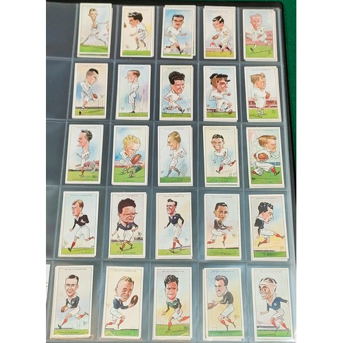 95 - Set of Wills Racehorses and Jockeys 1938 cards, plus Set of Wills Rugby Internationals cards