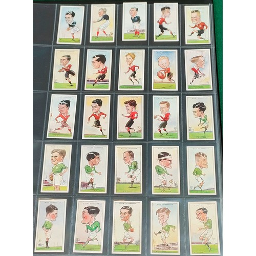 95 - Set of Wills Racehorses and Jockeys 1938 cards, plus Set of Wills Rugby Internationals cards