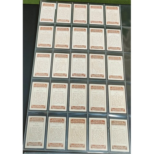 106 - Two sets of Gallahers Footballers cards including variety cards, on Brown and Green backs