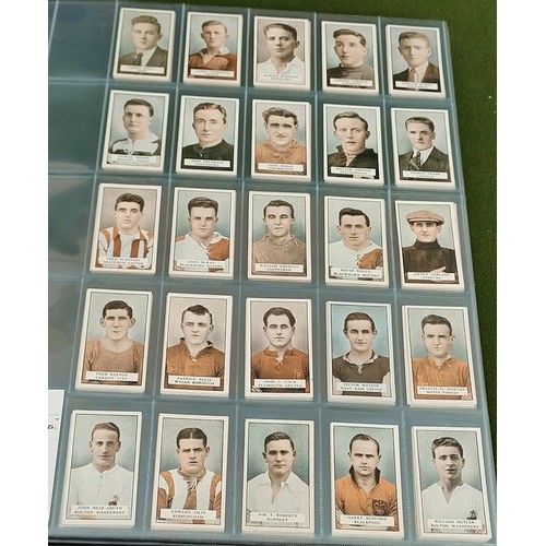 106 - Two sets of Gallahers Footballers cards including variety cards, on Brown and Green backs