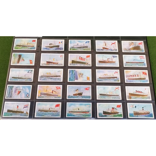 116 - Thirteen sets of Tobacco cards, various companies depicting Shipping, Railway, Aircraft etc