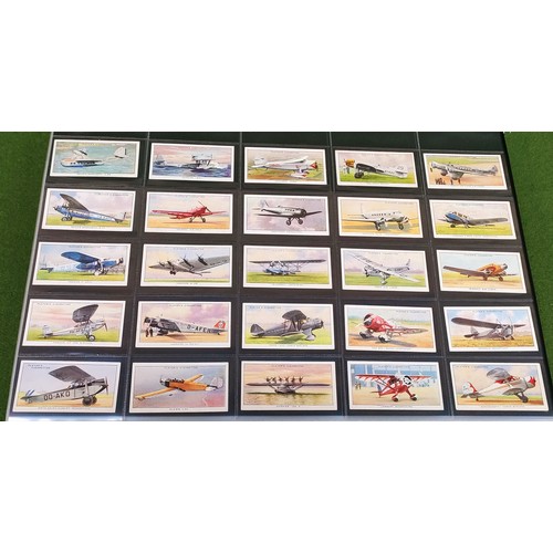 116 - Thirteen sets of Tobacco cards, various companies depicting Shipping, Railway, Aircraft etc