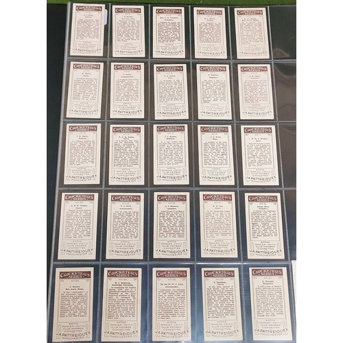 129 - Set of Seventy Five Cricketer Series cards by Pattreioux, including Premium card No. 23 W.G. Grace