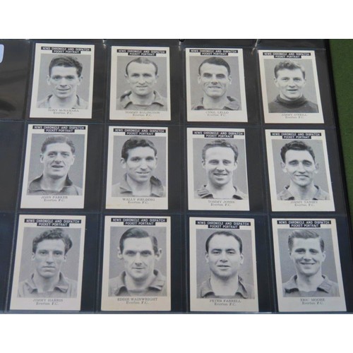 139 - Five full sets of News Chronicle cards including Football players from Everton FC, Blackburn Rovers,... 