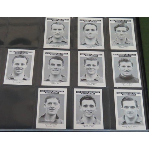 140 - Ten full sets of News Chronicle cards including Football players from Everton FC, Newcastle United, ... 