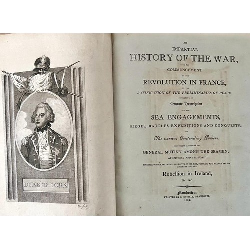 28 - HISTORY OF WAR IN FRANCE INCLUDING THE SEA ENGAGEMENT PLUS MAPS, PUBLISHED BY RUSSELL MANCHESTER 180... 