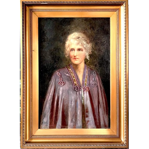 17 - ATTRIBUTED TO WILLIAM A SHACKLETON, OIL ON CANVAS, PORTRAIT OF A LADY, GILT FRAME, APPROX 86 x 56cm