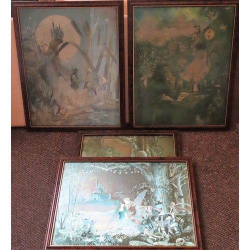 100 - Four various framed Fantasy related pictures