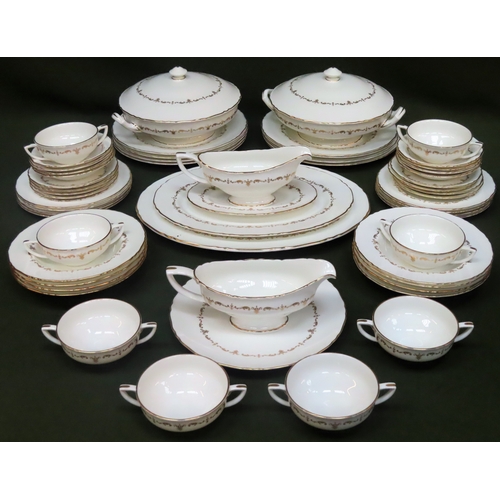 3 - Parcel of Royal Worcester Gold Chantilly dinnerware. Approx. 50 pieces