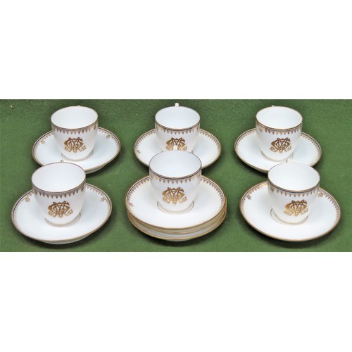 43 - Ch. Pillivuyt part set of gilded ceramic teaware