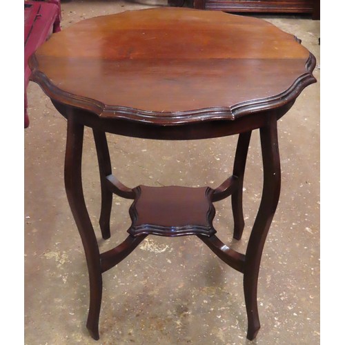 45 - Early 20th century mahogany shaped topped parlour table. App. 73cm H x 66cm Diameter